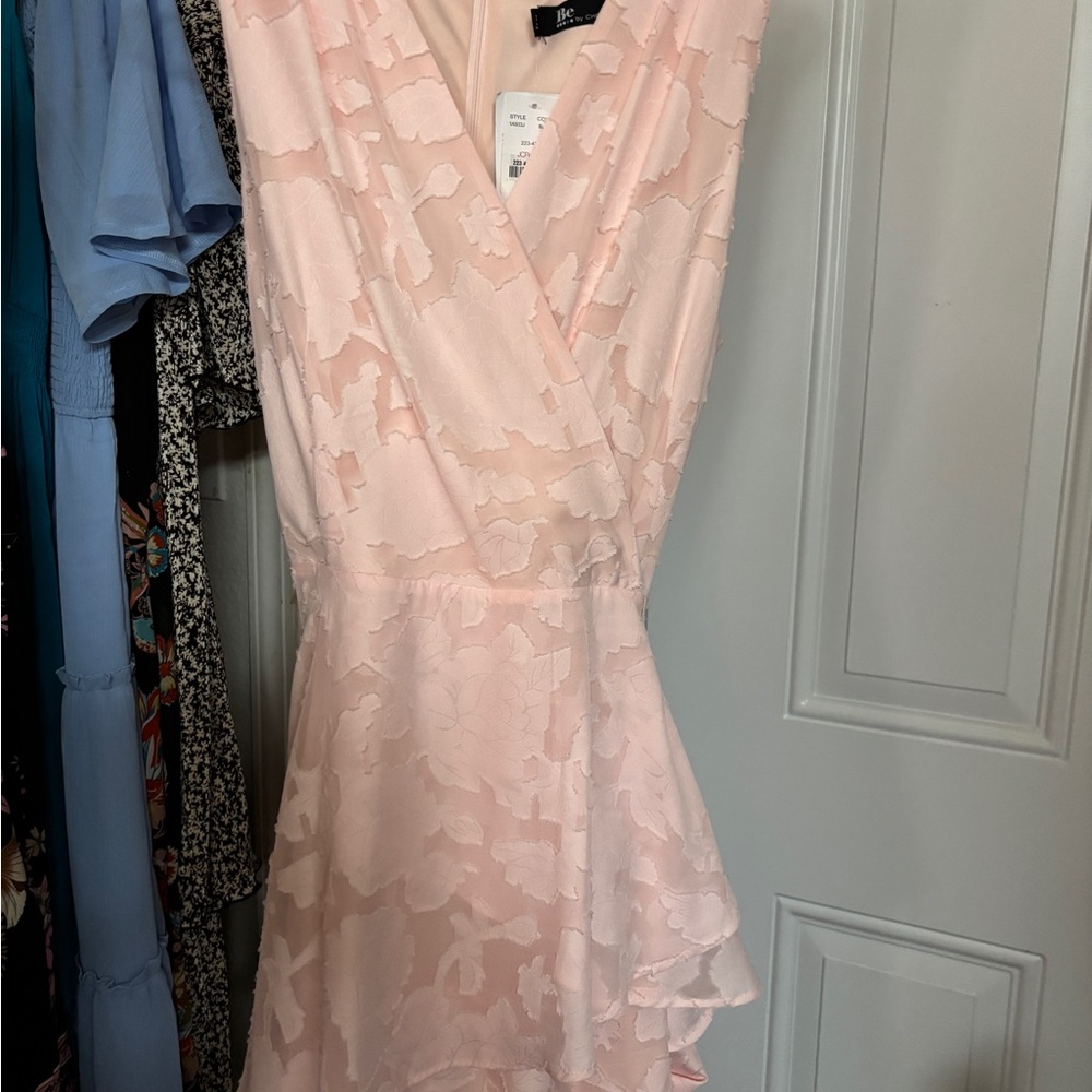 NWT Pink ruffle dress Chetta B (JCP)